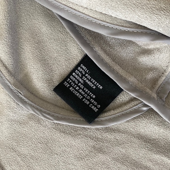 🍁Sold🍁 BNCI by Blanc Noir🍁 Drape front Faux suede Jacket🍁 - Picture 7 of 9